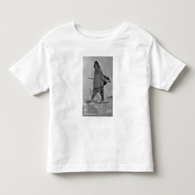T-shirts Caçador de selo do Alasca com fotografia dos (Frente)
