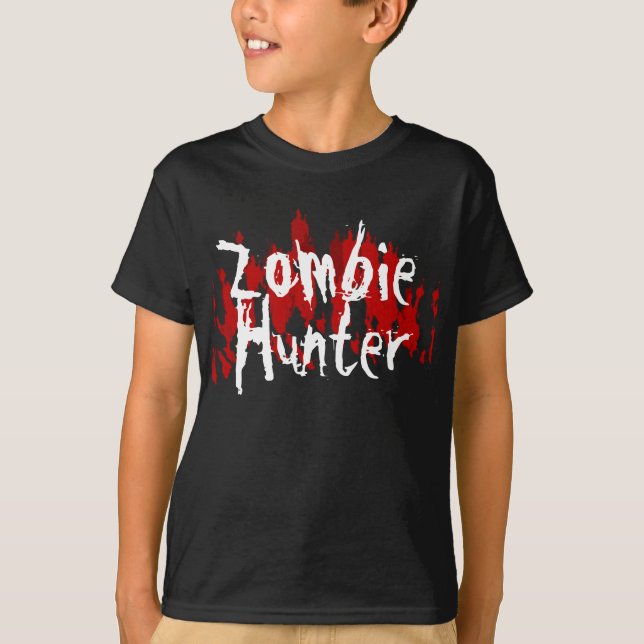 T-shirts Caçador do zombi (Frente)