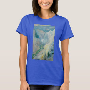 T-shirts Cachoeira em Yellowstone por Twachtman, Arte Antig