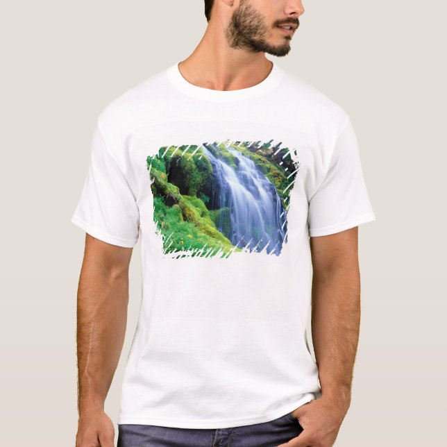 T-shirts Cachoeira Proxy nas Cascatas centrais de Oregon. (Frente)