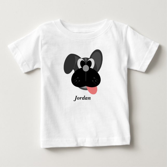 T-shirts Cachorro Bonito do Bebê (Frente)