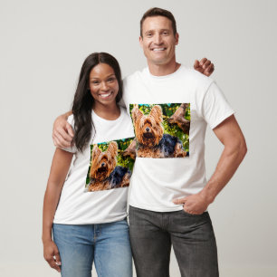 T-shirts Cachorro Cachorro Pet Yorkie Paz Amor Arte Diverti