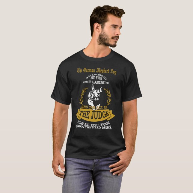 T-shirts Cachorro German shepherd incrível (Frente Completa)