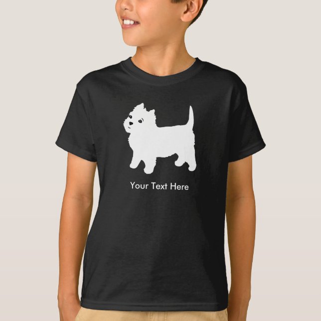 T-shirts Cachorro Mais Pequeno do Oeste - Westhighland Terr (Frente)