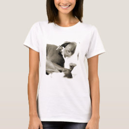 T-shirts Cachorro pit bull preguiçoso e fofo dormindo