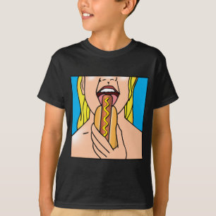T-shirts Cachorro quente da senhora Eating