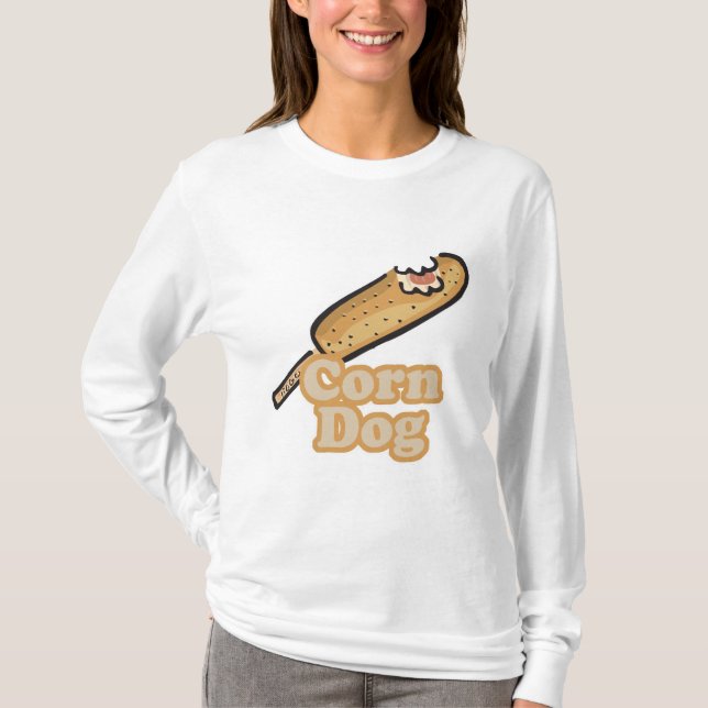 T-shirts cachorro-quente de milho (Frente)
