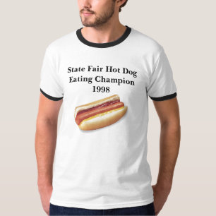 T-shirts Cachorro quente que come o campeão