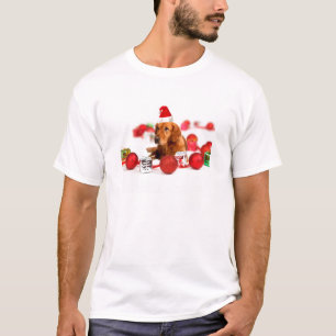 T-shirts Cachorro Retriever Dourado C Com Chapéu Vermelho d