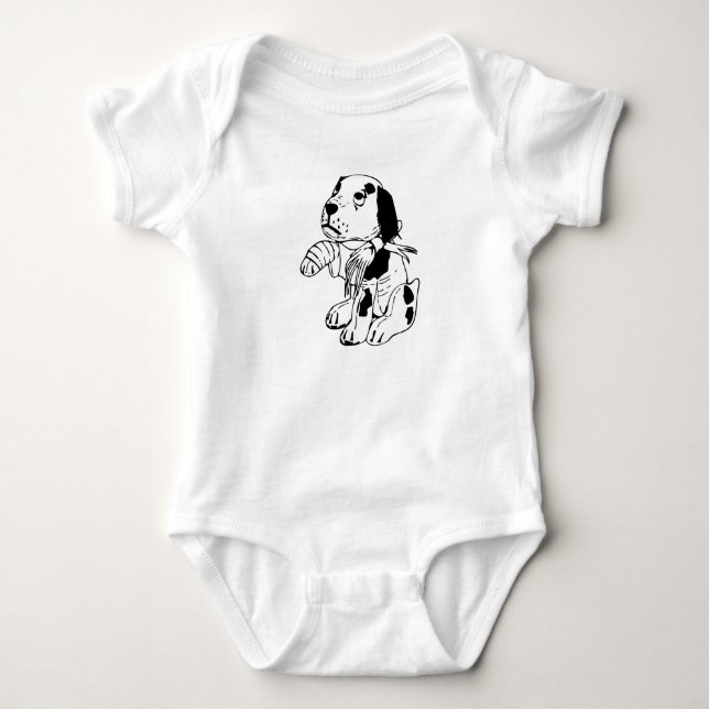T-shirts Cachorro Triste Com Perna Quebrada (Frente)
