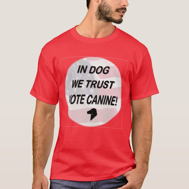 T-shirts Cachorro Voto com Bandeira Americana (Frente)