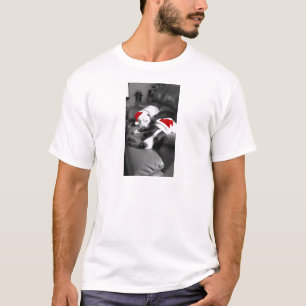 T-shirts cachorros pitbull de natal sonolentos adoráveis sa