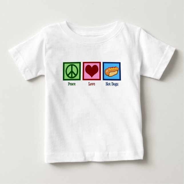 T-shirts Cachorros Quentes de Paz e Amor (Frente)