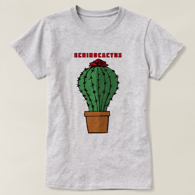 T-shirts Cacto Flor - Echinocactus (Frente do Design)
