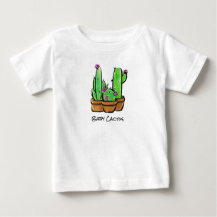 T-shirts Cactus cactos, um bebê bonito, suculenta uma flora