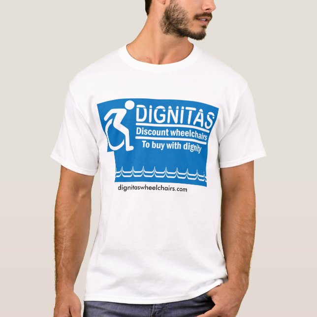 T-shirts Cadeiras de rodas T do disconto de Dignitas (Frente)