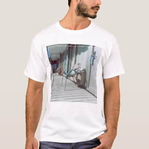 T-shirts Cadeiras fora das salas de hotel da praia