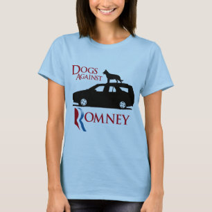 T-shirts Cães contra Romney - .png