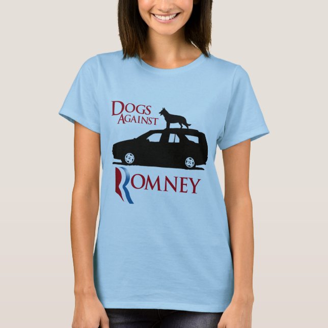 T-shirts Cães contra Romney - .png (Frente)