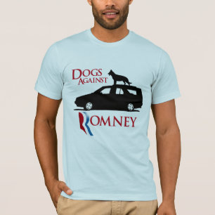 T-shirts Cães contra Romney - .png