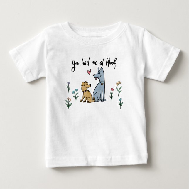 T-shirts Cães no jardim III | você teve-me no Woof (Frente)