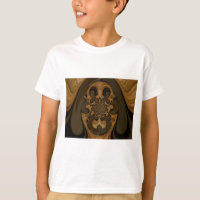 Café Castanho Fluido Caleidoscópio Impressão