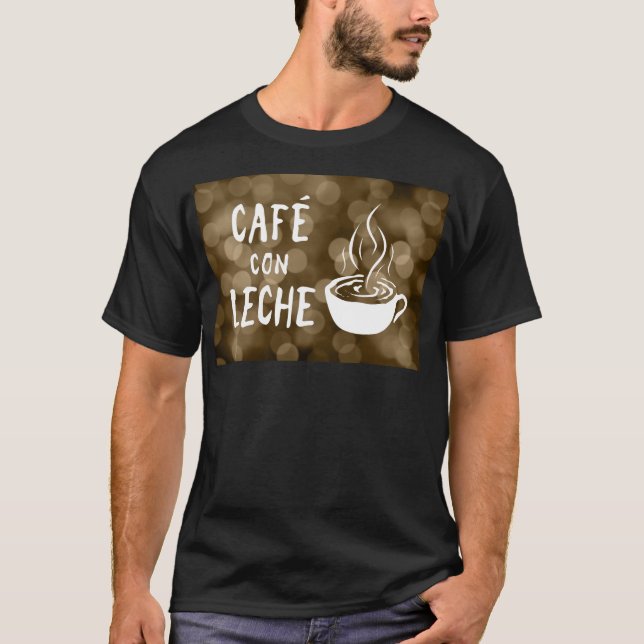T-shirts café con leche bokeh (Frente)