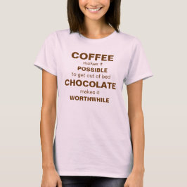 T-shirts CAFÉ e chocolate