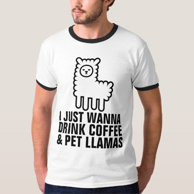 T-Shirts CAFÉ E LLAMAS (Frente)