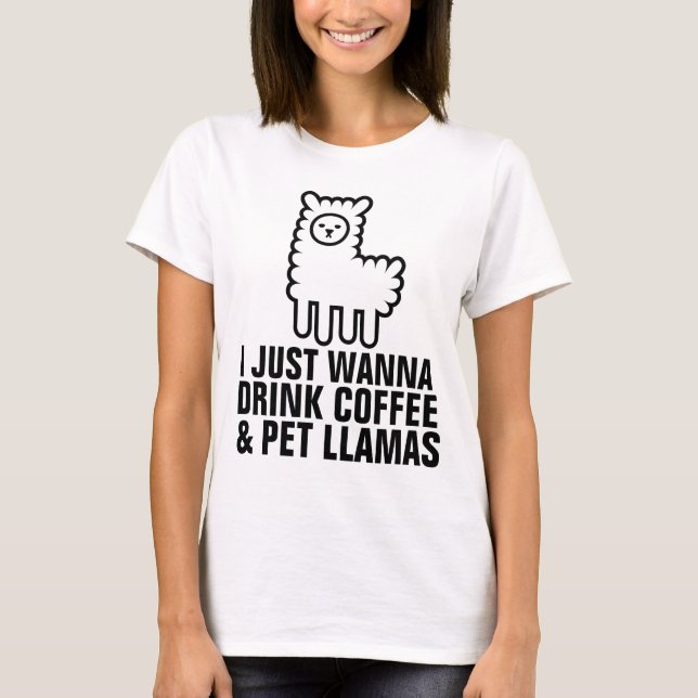 T-Shirts CAFÉ E LLAMAS (Frente)