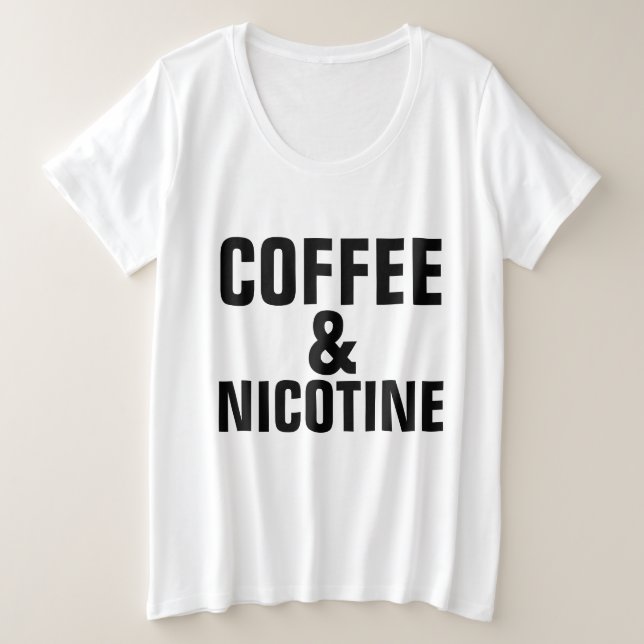 T-Shirts CAFÉ E NICOTINA (Frente do Design)