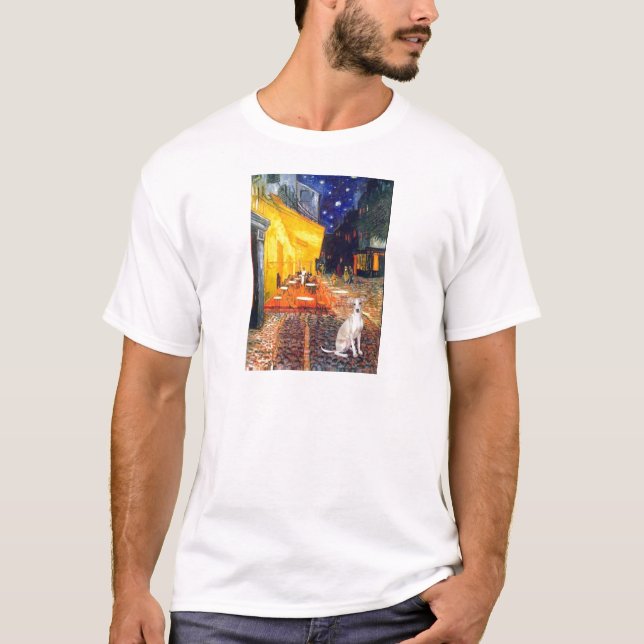 T-shirts Café - Italiano Greyhound 5 (Frente)
