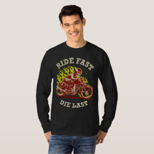 T-shirts Cafe Racer, Andar Rápido Morrer Por Último Moto