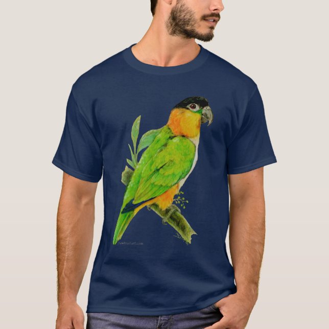 T-shirts Caique de cabeça negra (Frente)