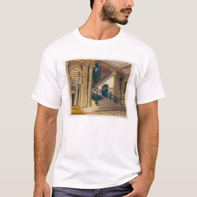 T-shirts Caixa da escada, casa de Buckingham, 'da história (Frente)