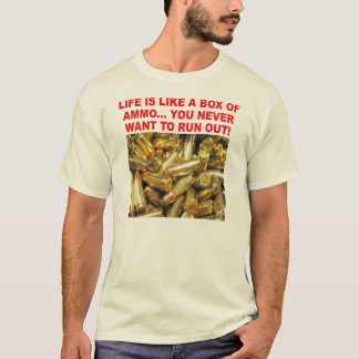 T-shirts caixa da munição