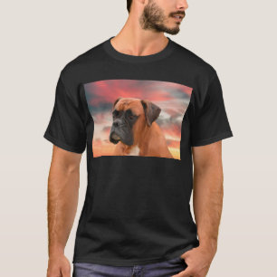 T-shirts Caixa de Cute Dog Pintura de Arte em Aquarela a Ól