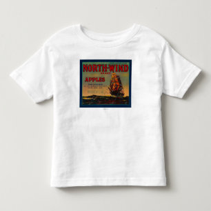 T-shirts Caixa LabelYakima de Apple do vento norte, WA