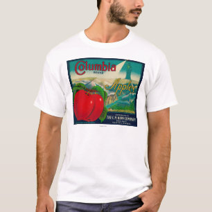 T-shirts Caixa LabelYakima de Colômbia Apple, WA
