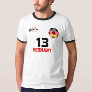 T-shirts Calçado da Copa do Mundo #13 Mueller Alemanha T-S