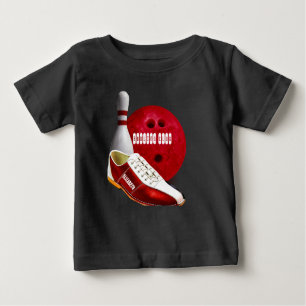 T-shirts Calçados da bola de boliche e Pin com seu nome