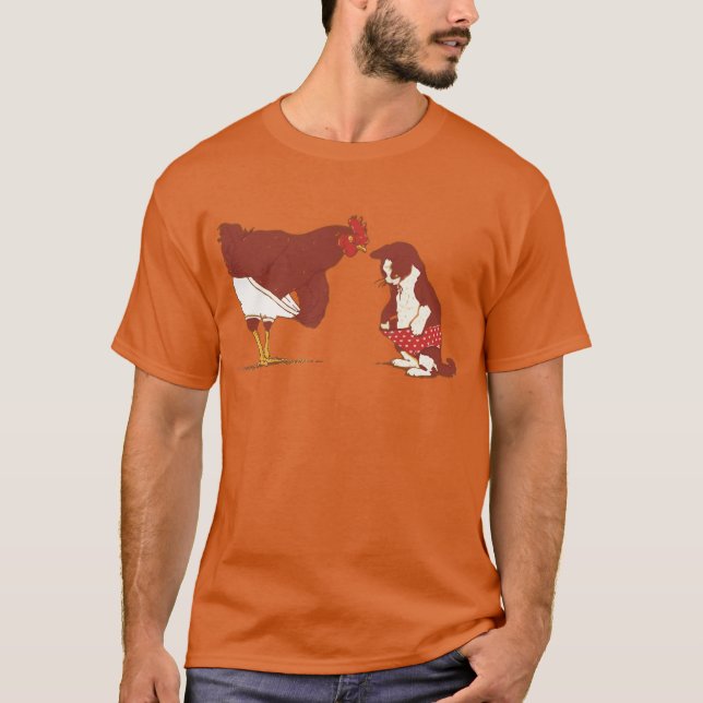 T-shirts Calcinhas da galinha e do gato (Frente)