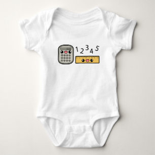 T-shirts Calculadora Fofa e Régua Com Números