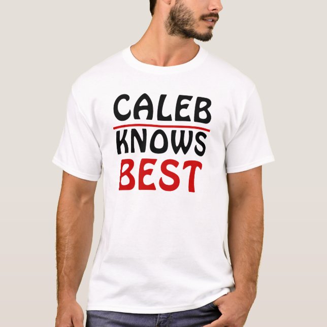 T-shirts Caleb sabe melhor (Frente)