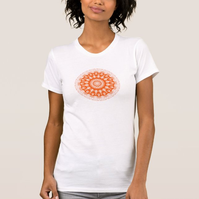 T-shirts Caleidoscópio alaranjado do sorvete (Frente)
