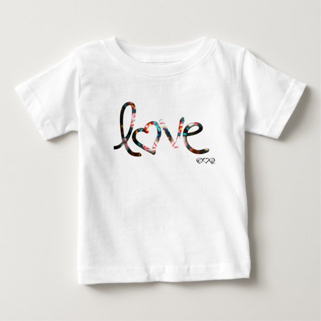 T-shirts caleidoscópio "amor" (Frente)