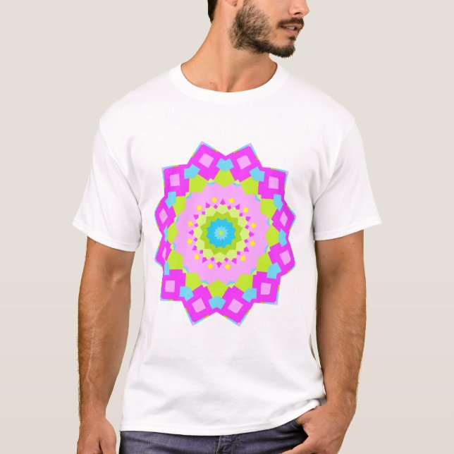 T-shirts Caleidoscópio Colorido 03 (Frente)