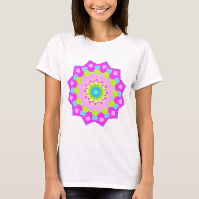 T-shirts Caleidoscópio Colorido 03 (Frente)