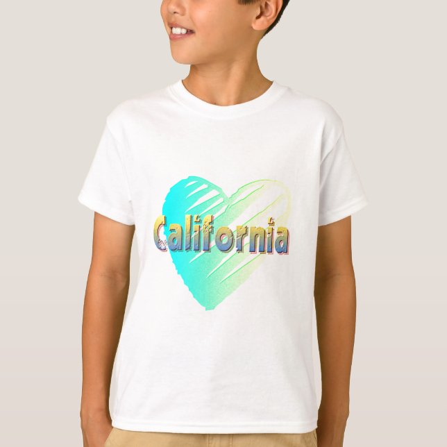 T-shirts California Heart (Frente)