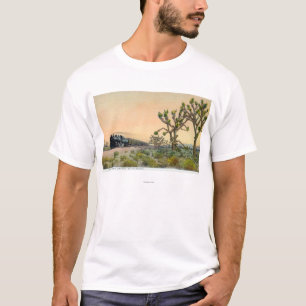 T-shirts Califórnia limitou o trem que viaja completamente